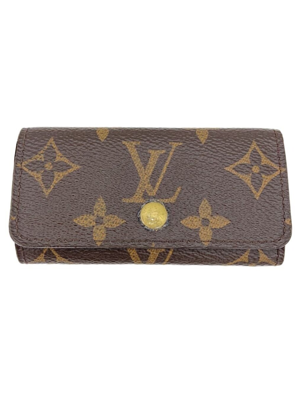 LOUIS VUITTON Multicles Monogram Canvas Brown Fuschia Pink Leather